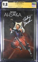 STAR WARS AHSOKA #1 CGC 9.8 SS Lashley Foil VARIANT Signed by Rodney Barnes - £154.73 GBP