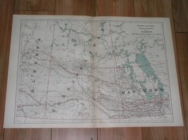 1906 Antique Map Of Saskatchewan Manitoba Alberta Telegraph / Canada - £24.57 GBP