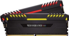 CORSAIR VENGEANCE RGB 32GB (4x8GB) DDR4 3000MHz C15 Desktop Memory - Black - £208.27 GBP+