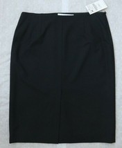 Zara Pencil Skirt 12 Black Straight Stretch Career Front Back Slits New - £55.94 GBP