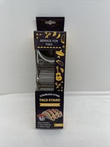 Stainless Steel Taco Holders with Salsa Guacamole Cups Premium!! - $12.42 CAD