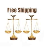 1pc Rose Wood &amp; Brass Balance Scale Gifts for lawyers - $128.63 CAD