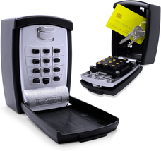 Wall Mount Lock Box with Punch Button Key Storage, Black Finish - Model SL-590&quot; - £30.84 GBP