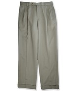 Brooks Brothers Mens Taupe Beig Madison Fit Pleated Wool Pants 40W x 34L... - $142.17 CAD