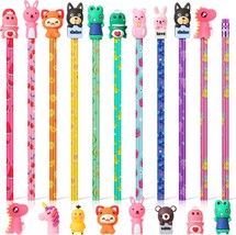 Ireer 60 Pcs Scented Pencils For Kids With Cartoon Pencil Toppers Cute P... - £26.89 GBP