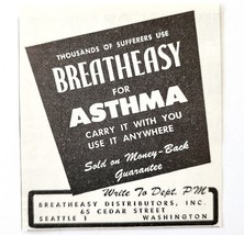 1947 Breatheasy Asthma Inhaler Medicine Advertisement Medical Vintage E8J - $369.57 MXN