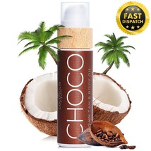 COCOSOLIS CHOCO Organic Chocolate Suntan &amp; Body Oil 110 ml, for Quick Deep Tan - £39.88 GBP