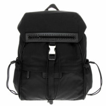 NEW STELLA MCCARTNEY Nylon Backpack w/Logo Strap, Black - £559.50 GBP