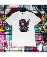 Punk Fairy T-Shirt – Gothic Butterfly Elf Tattoo Tee (L-3X, 100% Cotton) - $355.24 MXN+