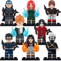 8pcs Naruto Series Kakashi Obito Rin Kushina Uzumaki Choji Kurenai Minifigures - £14.20 GBP