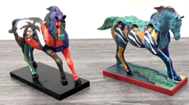 Lot of 2 Resin Horses Westland The Trail of Painted Ponies Retired 2004-2005 - £49.76 GBP