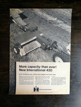 Vintage 1969 International Harvester 420 Bailer Full Page Original Ad - £5.26 GBP
