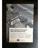 Vintage 1969 International Harvester 420 Bailer Full Page Original Ad - £5.21 GBP