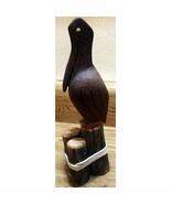 Pelican Coastal Sea Ocean Bird Wood Sculpture Figurine 7&quot; See Pictures - $6.27