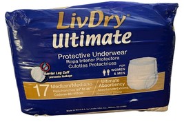LivDry Ultimate Adult Protective Underwear Medium 17- pack - $24.75