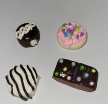 Retro Cakes And Cookie Magnets Brownie Frosted Cookie Kitchen Refrigerator - £7.30 GBP