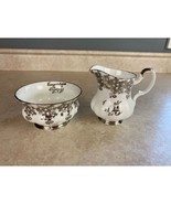 Royal Albert 25th Silver Anniversary Creamer And Open Sugar Bowl - £13.19 GBP