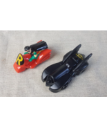 1991 Plastic Batman&#39;s Batmobile Toy &amp; 1993 Plastic Robin&#39;s Redbird Toy - £11.33 GBP