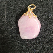 Pink Stone Pendant Calcite? Pretty Decorative Collectible - £19.65 GBP