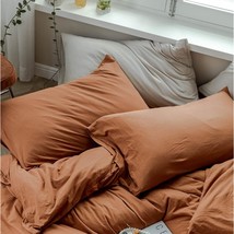 Jersey Knit Pillow Cases Set Of 2 - Burnt Orange Pillowcases Queen Pillow Case 2 - $32.99