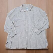 Field Gear Linen Blend Button-Up Shirt Mens Size Large Long-Sleeve Beige C3 - $27.72