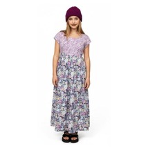 VTG 80s 90s Judy Fletcher Romantic Floral Dress Pink Purple Cottagecore S  - $64.30