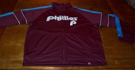 Vintage Philadelphia Phillies Baseball Mlb Zipperdown Jacket Large New w/ Tag - £66.10 GBP