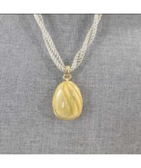 Vintage Bakelite Green Swirl Pendant on Nylon Chain - $40.78 CAD