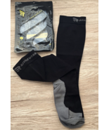 Revivewear Knee High Compression Socks for Men &amp; Women Black (with Gray)... - $19.19 CAD