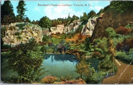 Butcharts Sunken Gardens Victoria British Columbia Canada Postcard - £5.41 GBP