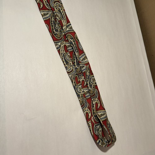 KEYS & LOCKWOOD Geometric Paisley Men's Necktie Tie Vintage Item image 6