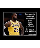 Inspirational Lebron Motivation Basketball Quote Poster Print Motivation... - $22.99+
