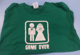Game Over Novelty T-shirt Green Large video games Sh1 - $4.94