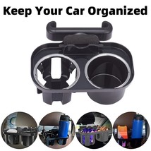 Car Headrest Drinks Holder with Dual Cup Mounts Black ABS Bottle Coffee Cup Stan - £34.28 GBP