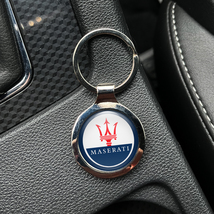 Top Quality Maserati  Emblem Metal Keychain Emblem Epoxy Logo Gift Keyho... - £10.90 GBP