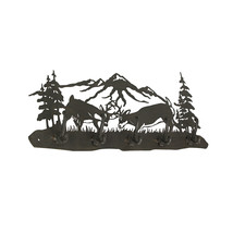 Brown Laser Cut Metal Deer Hook Rack Decorative Wall Mounted Key And Coa... - $43.55