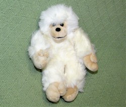 VINTAGE TL TOYS WHITE MONKEY PLUSH 11&quot; PLUSH FURRY CHIMP APE KOREA POSEA... - £7.43 GBP