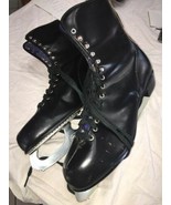 Figurine Ice Skates Black Size 12 With Blue Insulation Canadian - $1,704.02 MXN