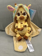 Disney Parks Animal Kingdom Baby Giraffe in a Hoodie Pouch Blanket Plush Doll image 5