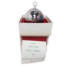 The 1981 Holly Bell by Reed & Barton Silver Plated Christmas Tree Ornament - £70.48 GBP