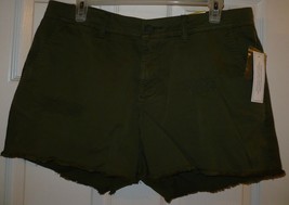 Time And Tru Women&#39;s Distressed 4.5&quot; Shorts Size 12 Sea Turtle Color NEW - £11.25 GBP