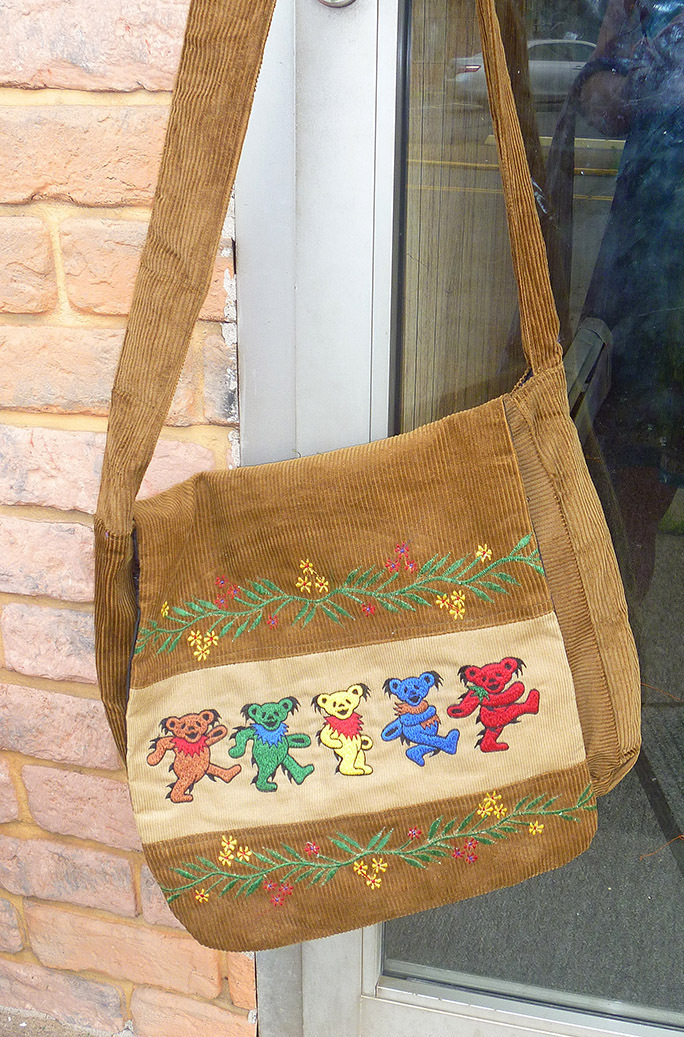 Grateful Dead Dancing Bears Corduroy Messenger Bag  Purse - $44.99