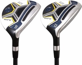 Senior Men&#39;s Rife Golf 812s Offset #11 + #13 Fairway Metal Wood Clubs Set A Flex - $176.35