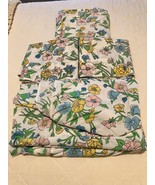Vtg SEARS PERCALE Floral SET Twin Fitted Flat Sheets 2 Pillow Cases GROO... - $52.34 CAD