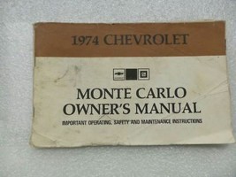 1974 Monte Carlo Owners Manual 16025 - £13.42 GBP