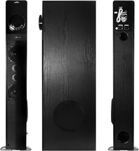 beFree Sound Bluetooth Powered Tower Speaker in Black - £159.28 GBP