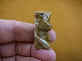 Y-SNAK-50 tan COBRA Snake small gemstone carving gem soapstone Peru love... - $8.59