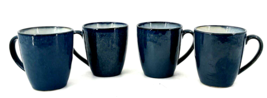Sango Metallics Blue 4766 12 Oz Coffee Cups Handle 4 1/8&quot; Excellent - £31.02 GBP