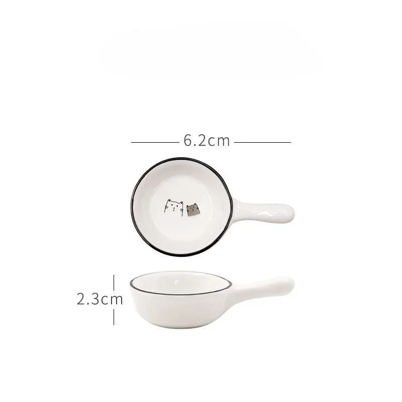 1pcs Cute Cat Ceramic Seasoning Dish Creative Kitchen Small Sauce AS SHOW E - $7.00