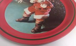 (2) Coca Cola Metal Tin Tray Santa "When Friends Drop In" & "Girls Softball Team image 4